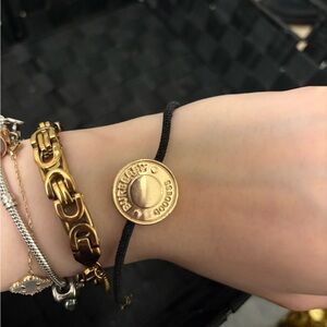 Burberry Gold and Black Bracelet